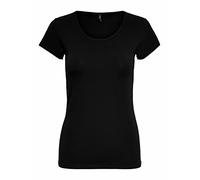 ONLY Onllive Love S/S O-Neck Top JRS Blouse, Noir, XL Femme