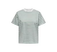 ONLY Onllivina S/S Stripe Tee JRS T-Shirt pour Femme, Jadéite/Rayures : Rayures Blanches, M