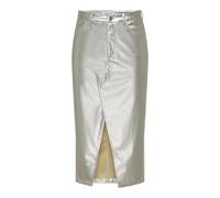 ONLY Onllola-elyna HW Jupe Longue en métal, Argent (Silver), S Femme