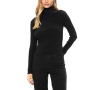 ONLY Onllorelai Ls Cable Rollneck KNT T-Shirt Manches Longues, Noir, L Femme