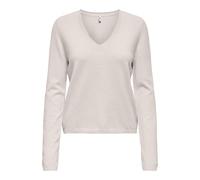 ONLY Onlloyal Life Ls Pull col en V KNT Nca, Beige Clair, L