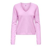 ONLY Onlloyal Life Ls Pull col en V KNT Nca, Rose Super, XS