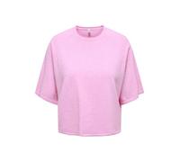 ONLY Pull ONLLOYAL col rond, manches 3/4, KNT – Rose Super – Taille M