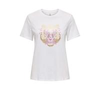 ONLY Onllucia Life Reg S/S Haut JRS, Blanc éclatant., XL