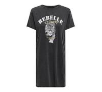 ONLY Onllucy Life Dress S/S JRS Noos Robe t-Shirt, Noir, S Femmes