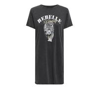ONLY Onllucy Life Dress S/S JRS Noos Robe t-Shirt, Noir, XXL Femmes
