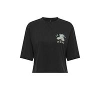 ONLY Onllucy Life S/S Flowers JRS Top Box, Noir, XL Femmes