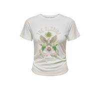 ONLY Onllucy Life S/S JRS Haut d'été pour Femme, Cloud Dancer, XL