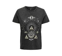 ONLY Onllucy Reg S/S Haut Jrs Noos Femme T-shirt, Gris-foncé-3, XS