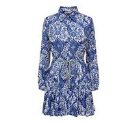 Only Onllumina L/S Robe Courte WVN Noos pour Femme Robe Courte à col Chemise avec Poignets élastiques pour l'été, Surf The Web, XL, Surf The Web, XL