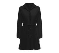 Only Onllumina L/S Robe Courte WVN Noos pour Femme Robe Courte à col Chemise avec Poignets élastiques pour l'été, Noir, L, Noir, L
