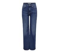 ONLY Onlluna Hw Wide DNM Diabox Jeans, Bleu foncé Denim, 29W x 32L Femme