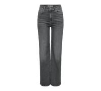 ONLY Onlluna Hw Wide DNM Diabox Jeans, Medium Grey Denim, 28W x 32L Femme
