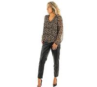 ONLY Chemisier 'Luna' chamois / beige foncé / noir, Taille M