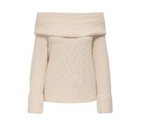 ONLY Onlluna Ls Off Shoulder Pullover KNT Pull, Bouleau, L Femme