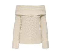 ONLY Onlluna Ls Off Shoulder Pullover KNT Pull, Bouleau, S Femme