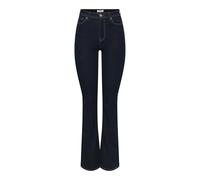 ONLY Onlmade Hw Skinny Flared DNM, Bleu foncé Denim, S / 32L Femmes