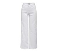 ONLY Onlmadison Blush Hw Wide DNM Cro Noos Jean à Jambes Larges, Blanc, L / 30L Femmes