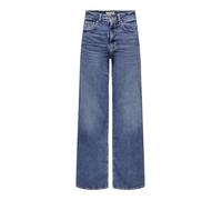 ONLY ONLMADISON Blush HW Wide DNM CRO372 Noos, Medium Blue Denim, XL / 32L Femme