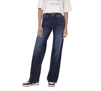 ONLY Onlmadison Blush Hw Wide DNM Tai081 Noos Jeans, Bleu foncé Denim, XL / 32L Femmes
