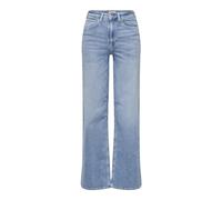 ONLY Onlmadison Hw Wide DNM Cro371 Noos Blush Jeans, Bleu Clair (Denim Bleu Clair), L / 32L Femme