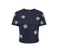 Only Onlmarisse Life S/S EMB Top Box JRS, Blazer Bleu Marine, M Femmes