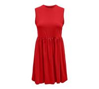 ONLY Onlmay Life S/L Peplum Dress Box JRS Robe en Jersey, Flamme écarlate, S Femme