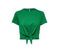 ONLY Onlmay Life S/S Short Knot Top Box JRS T-Shirt, Green Bee, XL Femme