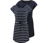 ONLY onlMAY S/S Lot de 2 mini robes d'été pour femme à rayures noires Tailles XS S M L XL XXL 100 % coton, Night Sky Primo Stripe, M