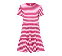 ONLY ONLMAY S/S O-Neck Peplum Dress Box JRS Robe, Rose Vif, M Femme