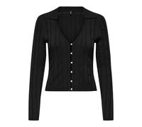 ONLY Onlmeddi Ls Pearl Polo Button Card KNT, Noir, L Femme