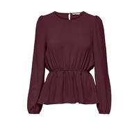 ONLY Onlmette Dar L/S O-Neck Top Noos WVN T-Shirt, Vin, S Femme