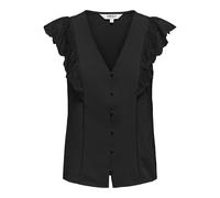 Only Onlmette Life SL V-Neck Mix Top WVN CS, Noir, Large Femmes
