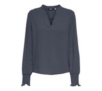 ONLY Onlmette Ls Smock Top Noos WVN à col en V Pull-Over, Bleu Gris, L Femmes
