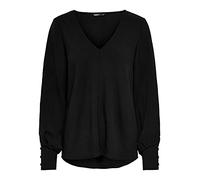 ONLY ONLMETTE UMA L/S Top Noos WVN T-Shirt, Noir, XS Femme