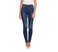 ONLY Onlmila Jean Skinny pour Femme Taille Haute Coupe Skinny, Bleu foncé Denim, 27W / 34L
