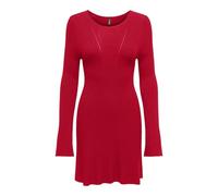 ONLY Onlmila Life Ls Rib Dress KNT Robe côtelée, Cerise Barbados, M Femmes