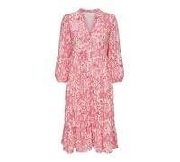 ONLY Onlmilana Dress WVN Noos Robe élégante avec col en V, Manches 7/8 et Fermeture à Boutons, Cloud Dancer, XS Femmes