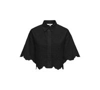 ONLY Onlmina Life SS Boxy Shirt WVN, Noir, M Femmes