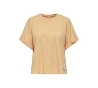 ONLY Onlminna S/S Washed Top CS JRS pour Femme, Crème Caramel, S