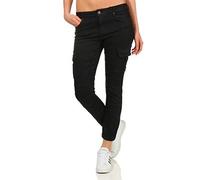 ONLY Onlmissouri Reg Ank Cargo PNT Noos, Jeans Femme, Black/Wash:Black Washed, 36/34