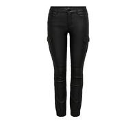 ONLY ONLMISSOURI REG ANK Coated PNT, Pantalons Femme, Black,