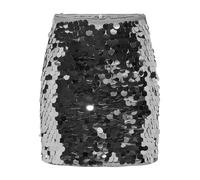 ONLY Onlnancy JRS Jupe à Sequins, Argent (Silver), L Femme