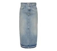 ONLY Onlnelia MW Maxi DNM Tint Skirt Dot Jupe, Bleu Denim Moyen/détail : teinté, M Femme