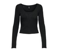 ONLY Onlnelle Life L/S Haut à col en U JRS, Noir, XL