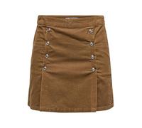 ONLY Onlnessa Hw But Pleat Jupe en Velours côtelé PNT, Toasted Coconut, L
