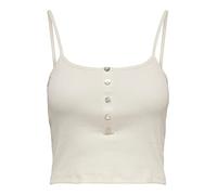 ONLY ONLNESSA S/L Short Button Top JRS Veste, Cloud Dancer, L Femme