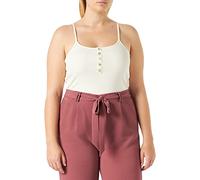 ONLY ONLNESSA S/L Short Button Top JRS Débardeur, Cloud Dancer, M aux Femmes