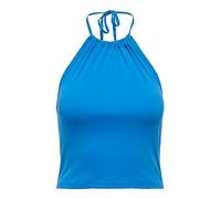ONLY Onlnew Kira S/L Top Box JRS Haut Court, Fanions Indigo/détails : Dos Nu, S Femme