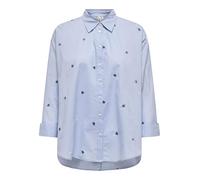 ONLY Onlnew Lina Grace Ls EMB Noos WVN Chemise à Manches Longues avec Fermeture à Boutons pour Femme, Bleu Brunnera, XS, Brunnera Blue, XS